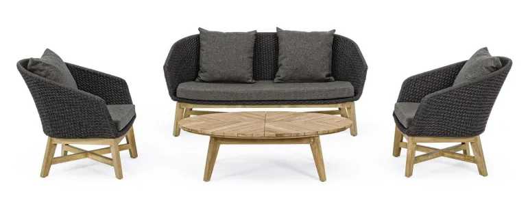 DIVANO IN CORDA PER ESTERNO ANTRACITE- COACHELLA