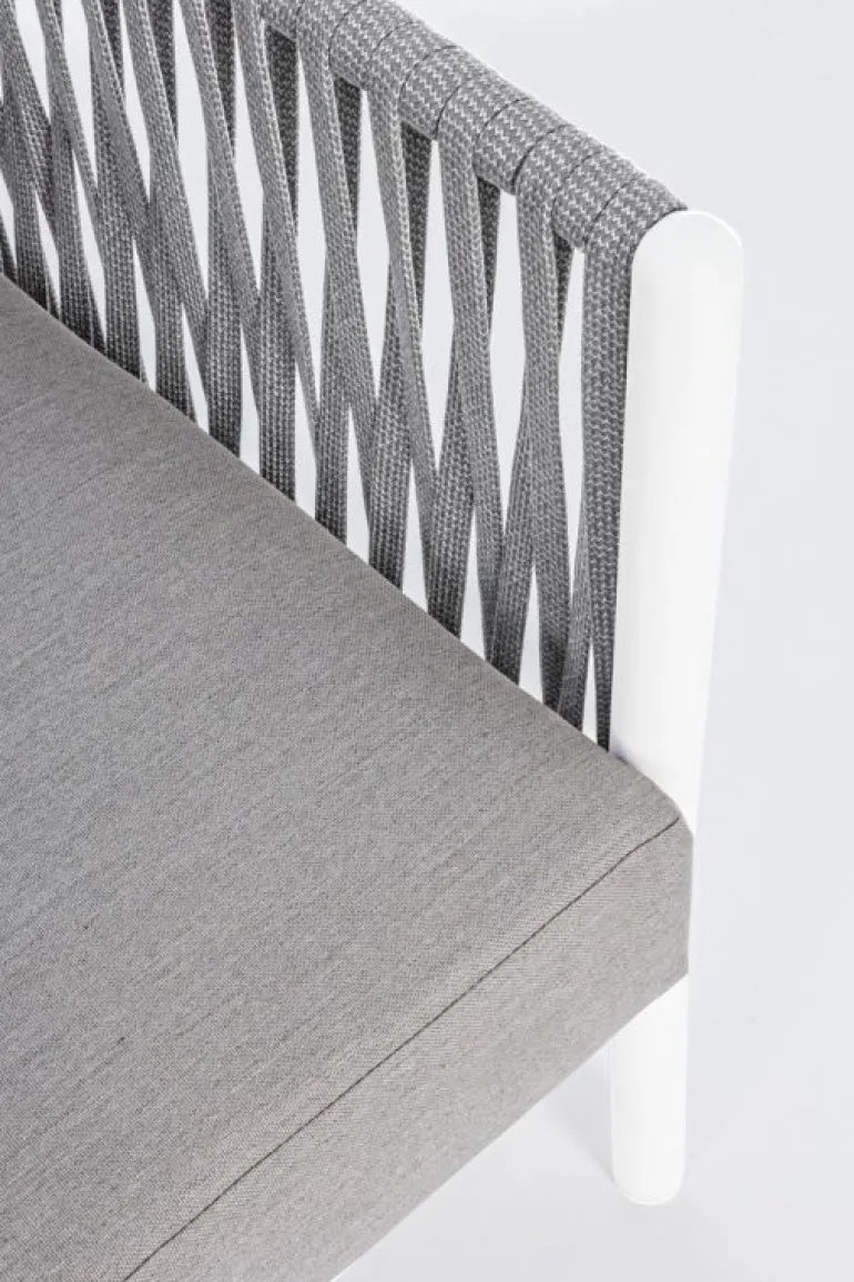 DIVANO IN CORDA PER ESTERNO BIANCO WG20 - FLORENCIA