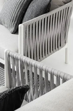 DIVANO IN CORDA PER ESTERNO BIANCO WG20 - FLORENCIA