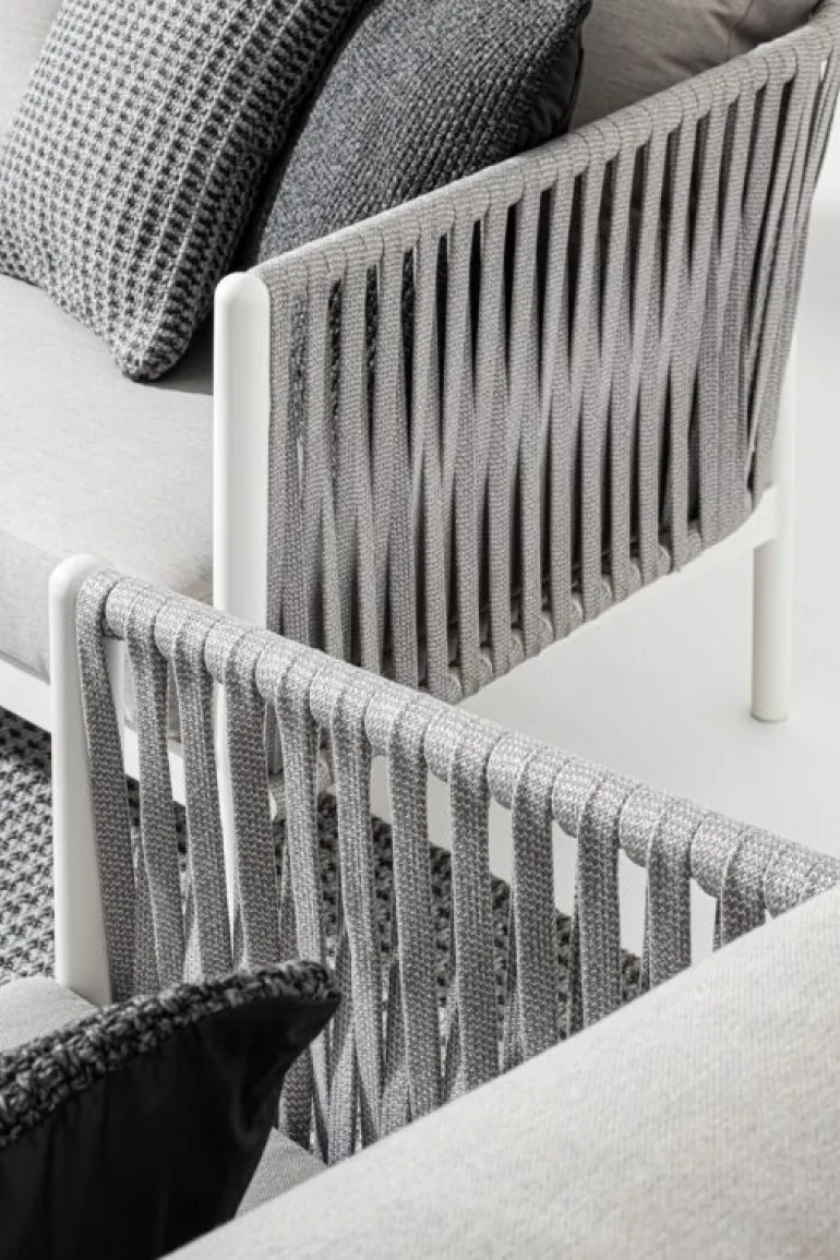 DIVANO IN CORDA PER ESTERNO BIANCO WG20 - FLORENCIA