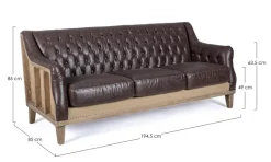 DIVANO IN ECOPELLE - RAYMOND