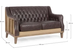 DIVANO IN ECOPELLE - RAYMOND