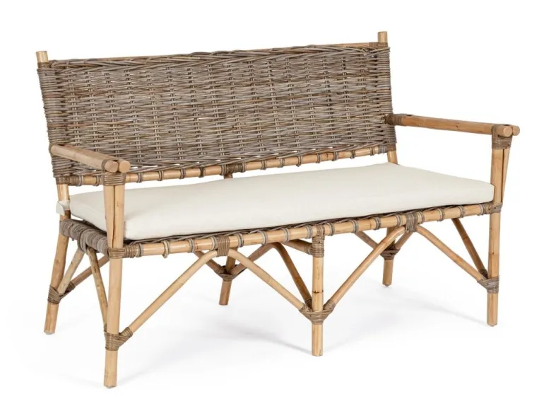 DIVANO IN FIBRE NATURALI CON CUSCINI - TARIFA