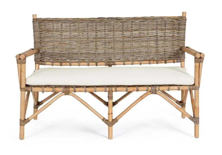 DIVANO IN FIBRE NATURALI CON CUSCINI - TARIFA