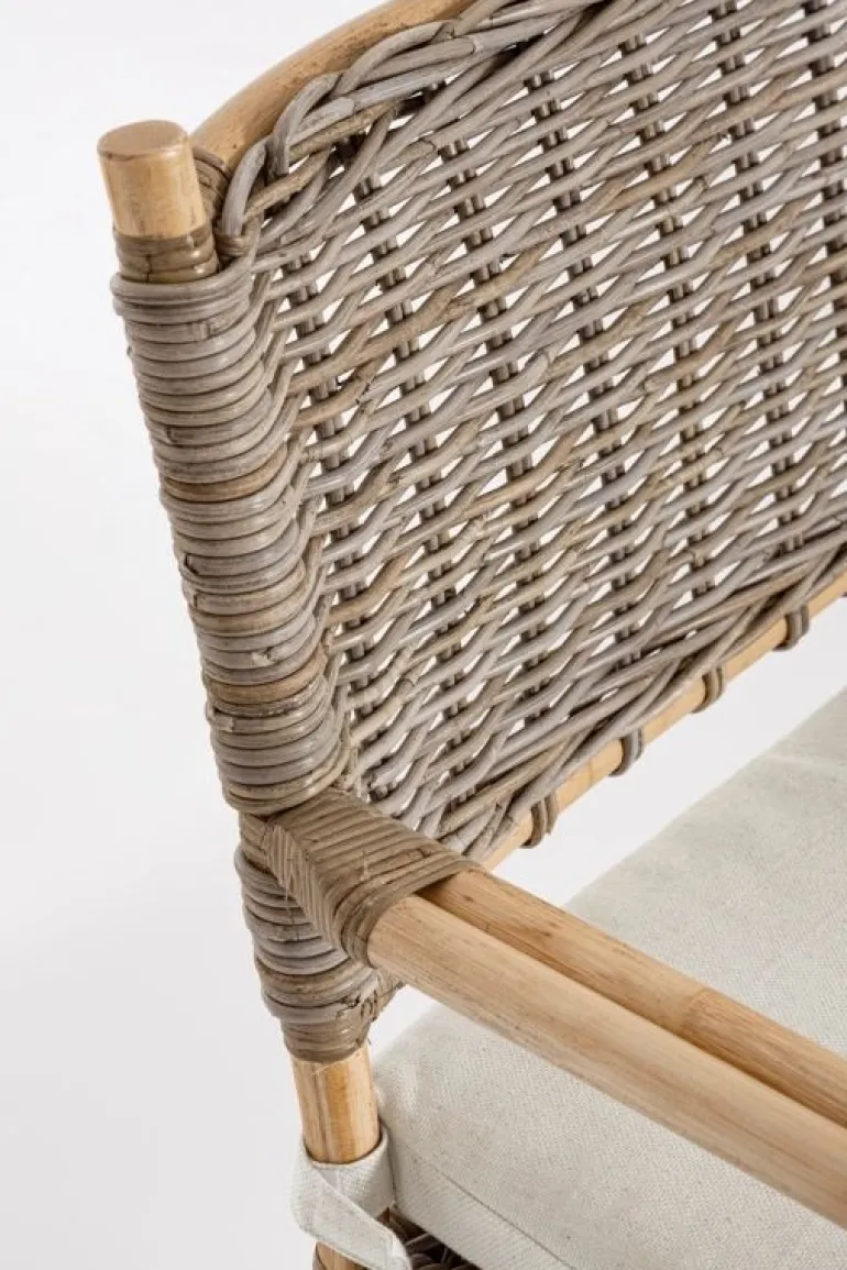 DIVANO IN FIBRE NATURALI CON CUSCINI - TARIFA