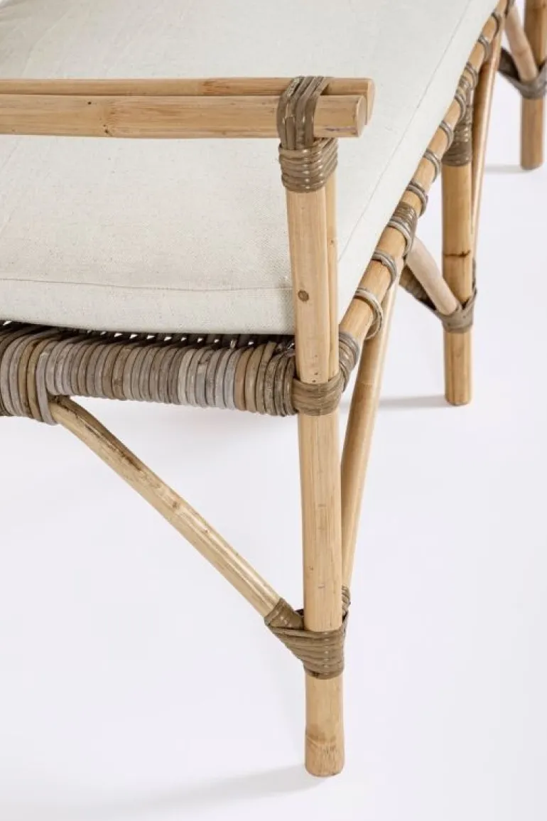 DIVANO IN FIBRE NATURALI CON CUSCINI - TARIFA