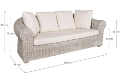 DIVANO IN FIBRE NATURALI - COBA