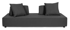 DIVANO IN TESSUTO PER ESTERNO ANTRACITE - PIPER