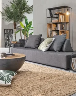 DIVANO IN TESSUTO PER ESTERNO ANTRACITE - PIPER