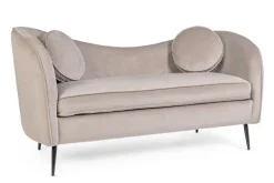 DIVANO IN VELLUTO GRIGIO CHIARO - CANDIS