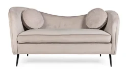 DIVANO IN VELLUTO GRIGIO CHIARO - CANDIS