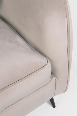 DIVANO IN VELLUTO GRIGIO CHIARO - CANDIS