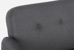 DIVANO LETTO IN TESSUTO NERO - BRIDJET