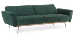 DIVANO LETTO IN VELLUTO VERDE SCURO - JOHNNY