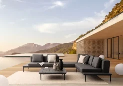 DIVANO LOUNGE IN ALLUMINIO ANTRACITE WG21 - MATRIX