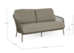 DIVANO 2-3P C-C IVISSA VERDE
