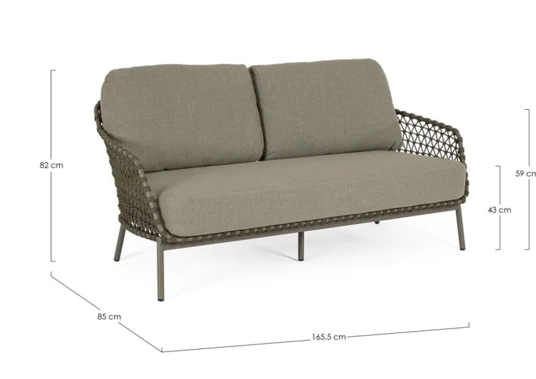 DIVANO 2-3P C-C IVISSA VERDE