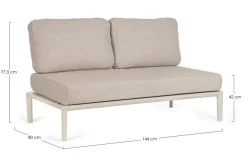 DIVANO 2P MODULARE C-C GERALD PELICAN