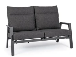 DIVANO RECLINABILE IN ALLUMINIO ANTRACITE JX55 - KLEDI