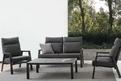 DIVANO RECLINABILE IN ALLUMINIO ANTRACITE JX55 - KLEDI