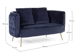 DIVANO SFODERABILE BLU - TENBURY