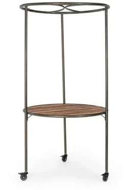 ESPOSITORE IN LEGNO CON RUOTE