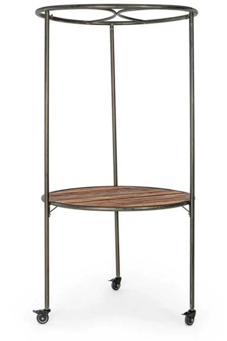 ESPOSITORE IN LEGNO CON RUOTE