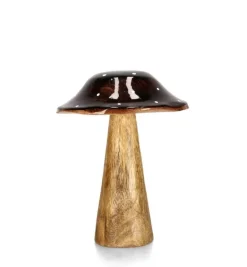 FUNGO JASPER STAND MARRONE-NAT H15