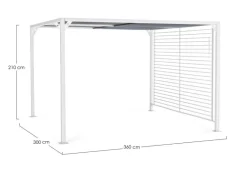 GAZEBO IN ALLUMINIO 3X3.6 BIANCO LH30 - NOAH