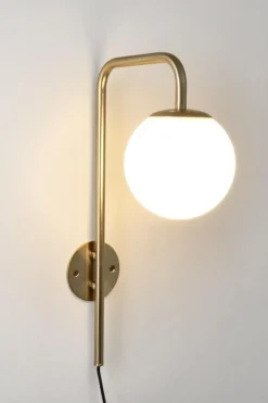 LAMPADA APPLIQUE DELPHINE TO DORATO H50