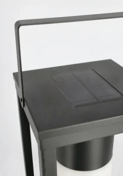 LAMPADA SOLAR LED QU NERO C-MANICO H38