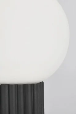 LAMPADA TAV. DELPHINE TONDO NERO H30