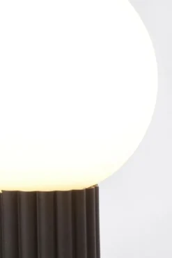 LAMPADA TAV. DELPHINE TONDO NERO H30