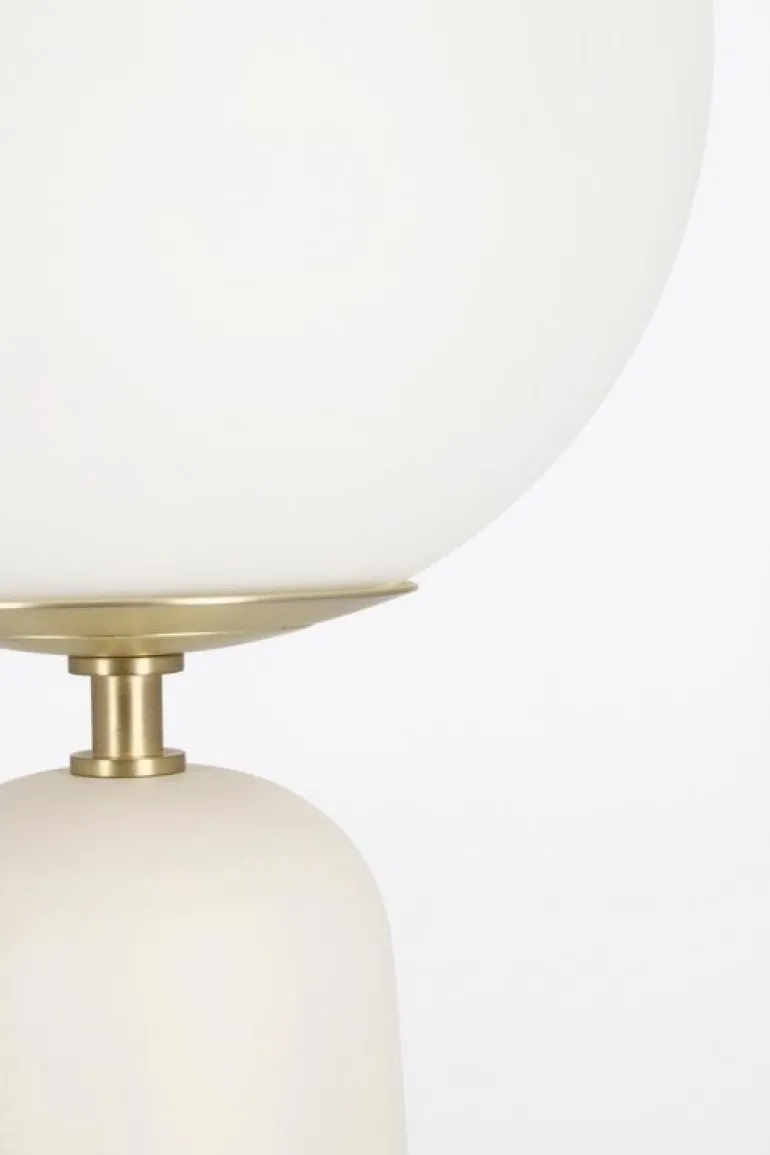 LAMPADA TAV. DELPHINE TONDO BIANCO H51