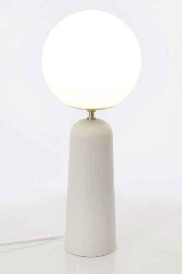 LAMPADA TAV. DELPHINE TONDO BIANCO H51