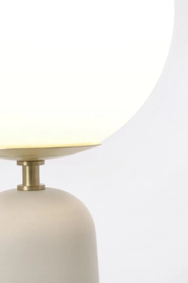 LAMPADA TAV. DELPHINE TONDO BIANCO H51