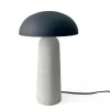 LAMPADA TAV. DELPHINE TONDO GRIGIO H39,5