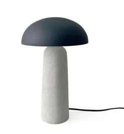 LAMPADA TAV. DELPHINE TONDO GRIGIO H39,5