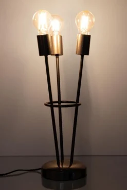 LAMPADA TAV. FIACCOLA 3LUCI ARGENTO H45