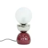 LAMPADA TAV. MALTON ARGENTO ROSSO H34
