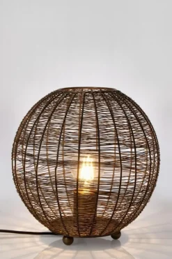 LAMPADA TAVOLO INAY TONDO DORATO D26