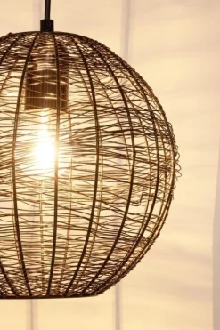 LAMPADARIO INAY TONDO NERO D25