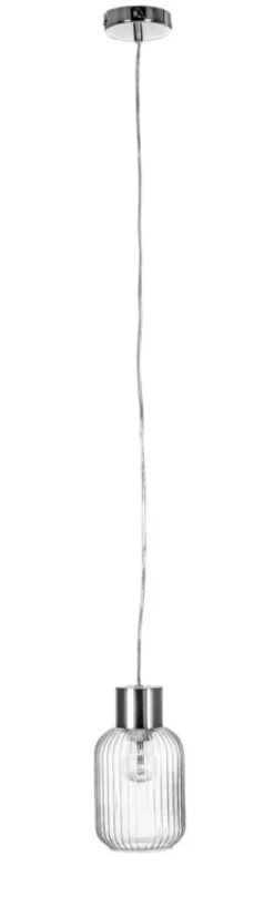 LAMPADARIO 1LUCE SHOWY TRASP-ARGENTO