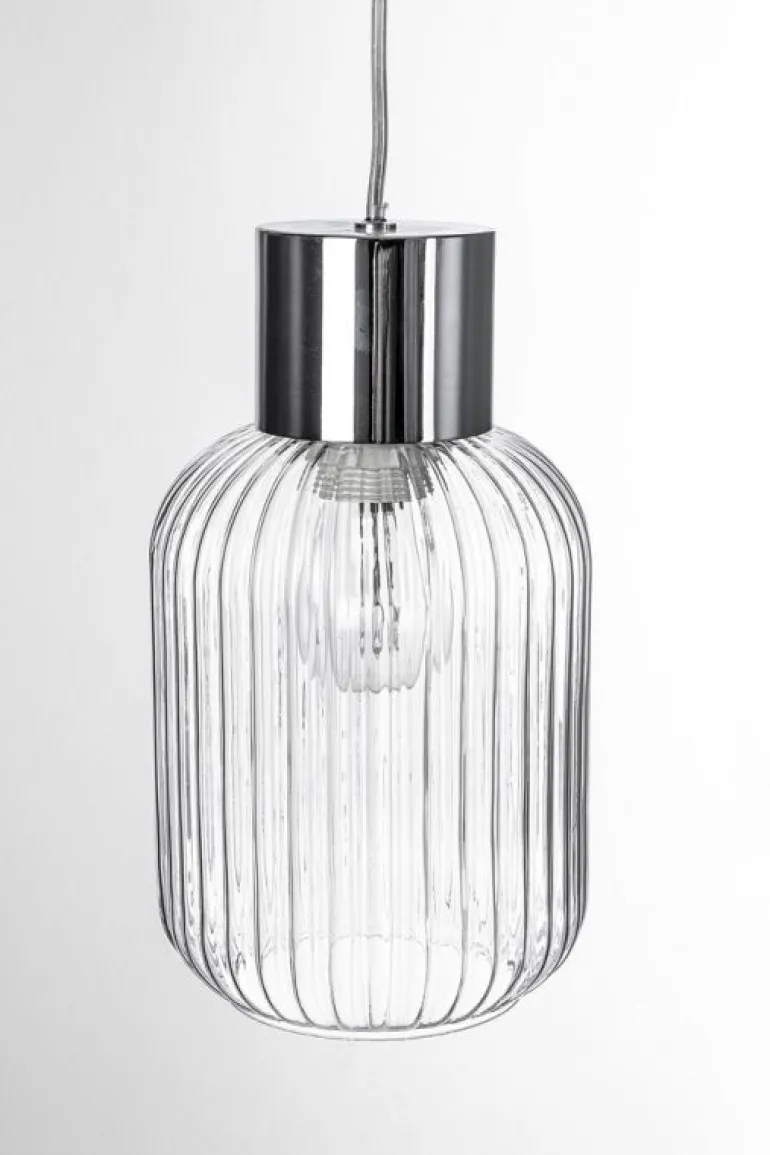 LAMPADARIO 1LUCE SHOWY TRASP-ARGENTO