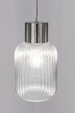 LAMPADARIO 1LUCE SHOWY TRASP-ARGENTO