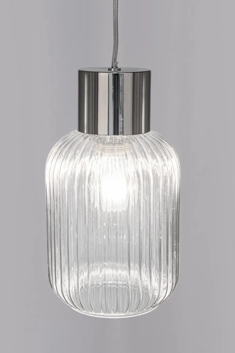 LAMPADARIO 1LUCE SHOWY TRASP-ARGENTO