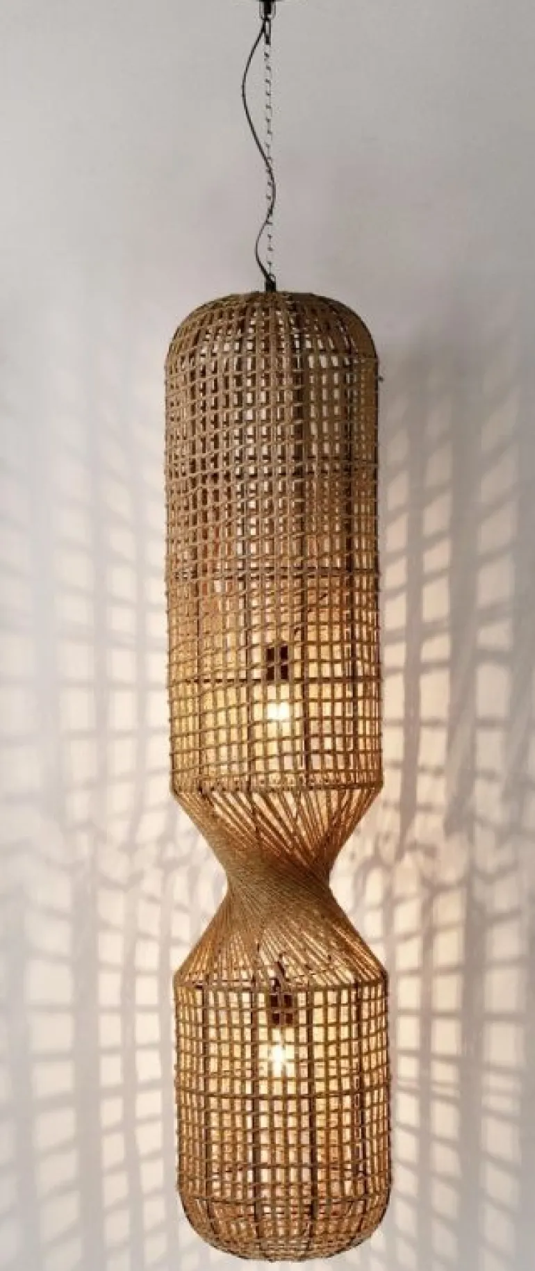 LAMPADARIO MALABO NATURALE H132