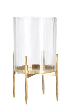 LANTERNA SIWAN RIGHE TRASP ORO H40