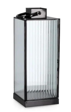 LANTERNA TEHRI 1M RIGHE TRASP NERO H37,5