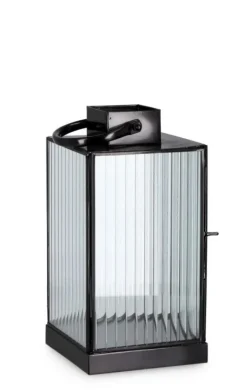 LANTERNA TEHRI 1M RIGHE TRASP NERO H27,5